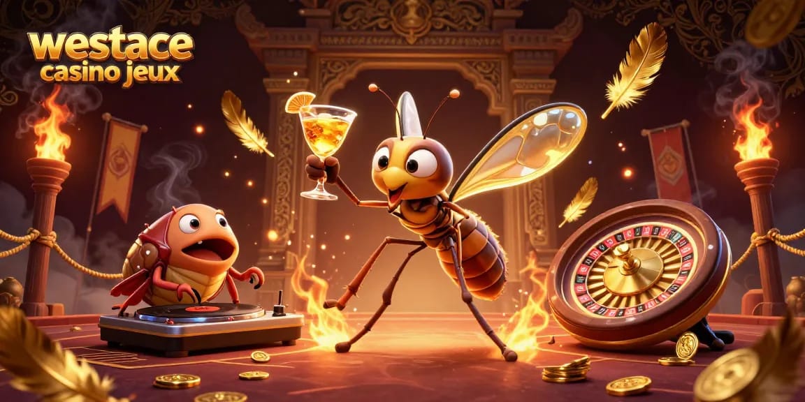 Découvrez des jeux captivants chez westace casino jeux avec une machine à sous emblématique, un DJ fossile et un jeu de roulette doré.